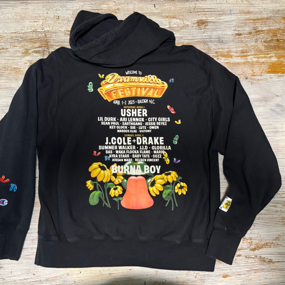 2023 Dreamville festival lineup hoodie. Size large. Hard to find